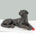 bronze sitting dog metal craft